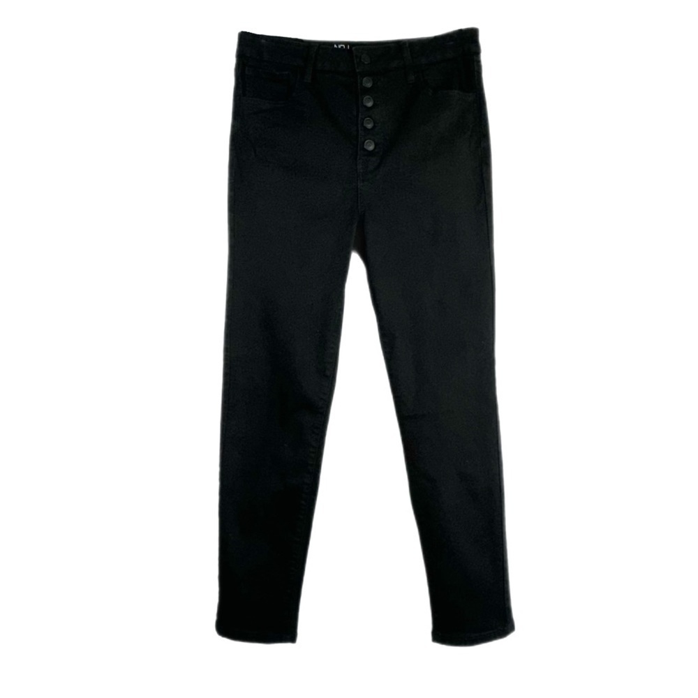 No Boundaries Black High Rise Button Fly Skinny Jeans
